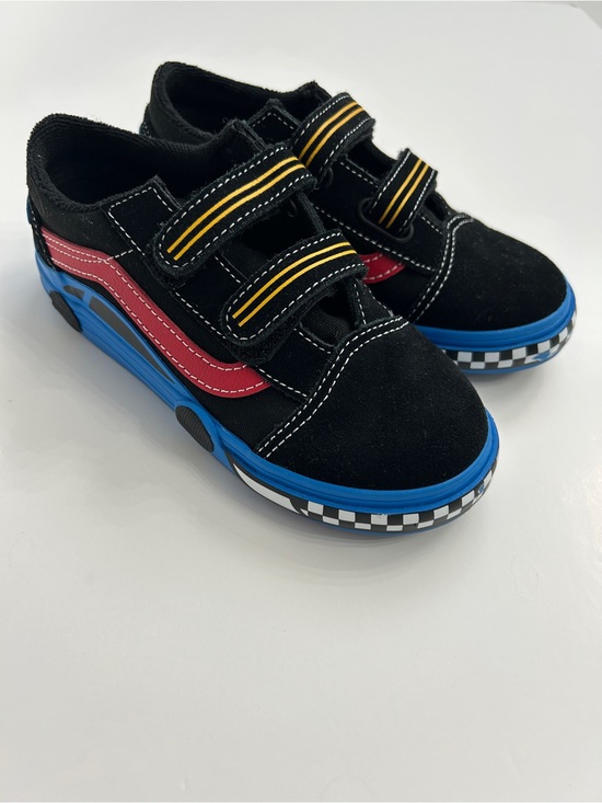 Vans Other - Vans Toddler 10 Old Skool V Racing Car Sneakers Black Blue Red